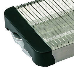 Totalcadeau Grille-pain 600W noir en acier inoxydable - Grill toast pas cher