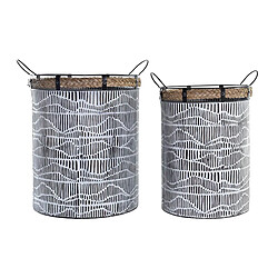 Set de basket DKD Home Decor Corde Fer (52 x 42 x 58 cm)