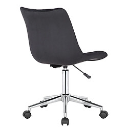 Avis Decoshop26 Chaise de bureau en velours noir sur roulettes design moderne hauteur réglable BUR10600