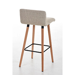 Avis Non Lot de 2 tabourets de bar Lincoln tissu naturel