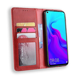 Acheter Wewoo Housse Coque Étui en cuir à boucle magnétique avec texture rétro et pour Hunova 4, support emplacements pour cartes porte-monnaie (rouge)