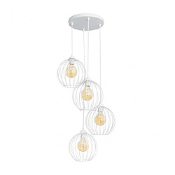 Helam Suspension Mercure Fer blanc 4 ampoules 130cm