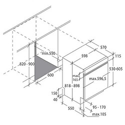 Lave-vaisselle 60cm 13 couverts 46db intégrable avec bandeau - cdsn2d350pw - CANDY pas cher