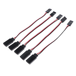 Avis 5x 26 # Fil D'extension De Bus De Servomoteur Noir, Rouge Et Blanc 100mm