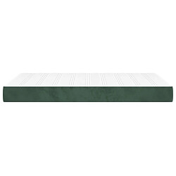 Avis Maison Chic Matelas de lit à ressorts ensachés, Matelas doux Vert foncé 120x200x20 cm -GKD38407