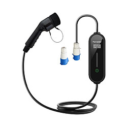 Chargeur Voiture Électronique 7KW Type 2 avec Indicateur Lumineux et Courant Ajustable FERRASTAR-Noir avec Sac Cadeau