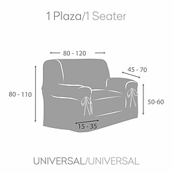 Acheter Housse de canapé Eysa MID Gris 100 x 110 x 120 cm