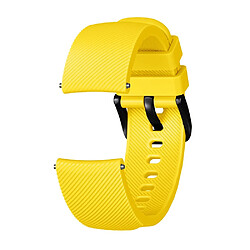 Wewoo Bracelet pour montre connectée Dragonne de Crazy Horse Texture en Silicone la version 20mm Huami Amazfit Bip Lite Jaune