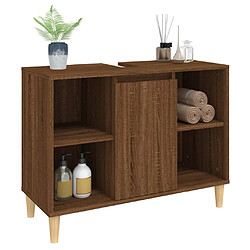 Avis vidaXL Meuble d'évier chêne marron 80x33x60 cm bois d'ingénierie