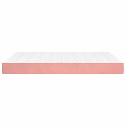 Avis vidaXL Matelas de lit à ressorts ensachés Rose 140x190x20 cm Velours