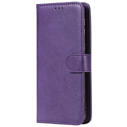 Wewoo Housse Coque Pour Galaxy M20 Étui de protection à rabat horizontal de couleur unie avec support et fentes cartes et portefeuille et cadre photo et lanière violet