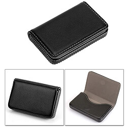 Wewoo Porte-cartes noir 2 cas de carte de visite en cuir PU Premium PCS avec fermeture magnétique, taille: 10 * 6.5 * 1.7cm