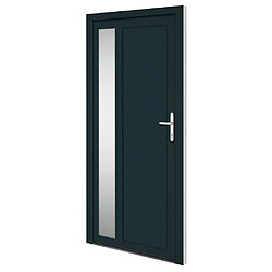 vidaXL Porte d'entrée anthracite 98x208 cm PVC