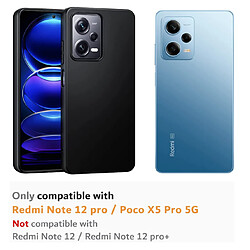 Acheter Htdmobiles Coque pour Xiaomi Poco X5 Pro 5G / Redmi Note 12 Pro 5G - housse etui silicone gel fine + verre trempe - NOIR