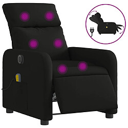 vidaXL Fauteuil de massage inclinable électrique Noir Tissu