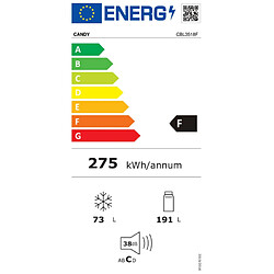 Réfrigérateur combiné intégrable à glissière 264l - cbl3518f - CANDY