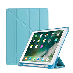 Wewoo Smart Cover Housse Étui de protection TPU antichoc multi-rabattable pour iPad 9.7 (2018) / 9.7 (2017) / air / air2, avec support et fente pour styl(bleu ciel)