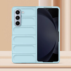 Avizar Coque pour Samsung Galaxy Z Fold 5 Silicone Gel Robuste et Antichoc Bleu Clair pas cher