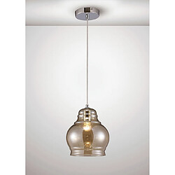 Luminaire Center Suspension Ariel Chrome poli 1 ampoule 28,5cm