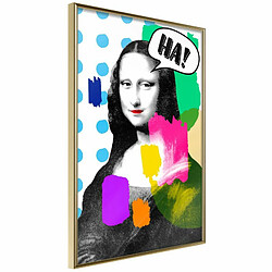 Paris Prix Affiche Murale Encadrée Mona Lisa's Laughter 20 x 30 cm Or