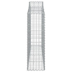 Avis vidaXL Panier de gabions arqué 200x30x100/120 cm Fer galvanisé