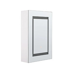 Beliani Armoire de toilette blanche avec miroir LED 40 x 60 cm MALASPINA