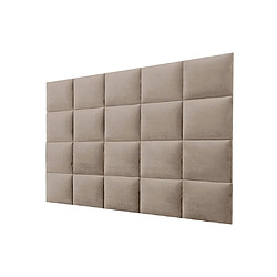 Acheter Panneaux muraux tête de lit - 200 cm - Velours - Beige - BARTEL de Pascal Morabito