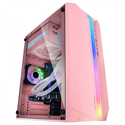 Mars Gaming MC-S1 Boîtier de jeu compact - Éclairage ARGB 12 modes - Fenêtre latérale complète - Ventilateur FRGB inclus - Compatible Micro-ATX/Mini-ITX - Couleur rose