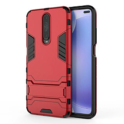 Wewoo Coque Pour Xiaomi Redmi K30 Antichoc PC + TPU Housse de protection avec support invisible Rouge