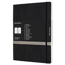 Moleskine - Bloc-Notes Professionnel, de Bureau - Bloc-Notes pour le Travail - Couverture Souple et Fermeture Elastique - Format Extra Large 19 x 25 - Couleur Noir, 192 Pages