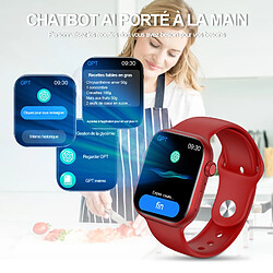 VANWIN Montre Connectée S9Max écran 2.02"pouces avec Open AI chatGPT, NFC, Appel Bluetooth, GPS et fonction Multi-Sport,Fréquence Cardiaque, Oxygène Dans le Sang, Respiration, Sommeil, Phase Physiologique,Santé Moniteur