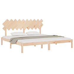 Avis Maison Chic Lit adulte - Lit simple Cadre de lit,Structure du lit Contemporain 200x200 cm Bois massif -MN52989