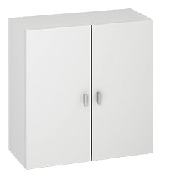 Pegane Meuble haut polyvalent coloris blanc - Hauteur 80 x Longueur 60 x Profondeur 34 cm