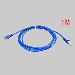 Câble CAT5e Ethernet Lan RJ45 Cordon De Brassage De Réseau Internet Routeur Bleu 1M