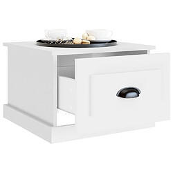 Acheter vidaXL Table basse blanc 50x50x35 cm bois d'ingénierie