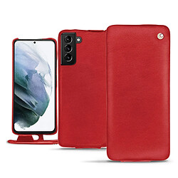 Housse cuir Samsung Galaxy S21+ - Rabat vertical - Rouge troupelenc ( Pantone #AB191A ) - NOREVE