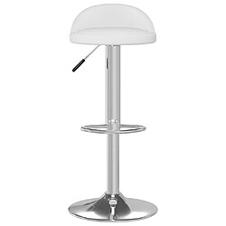 Avis vidaXL Tabourets de bar lot de 2 blanc similicuir