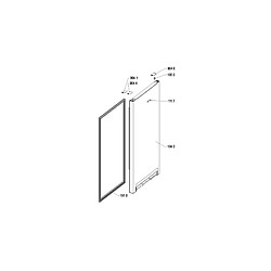 PORTE REFRIGERATEUR INOX/OX REP1040 POUR REFRIGERATEUR WHIRLPOOL - 481010788590