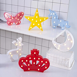 Wewoo Guirlande LED Pentagramme créatif forme une lumière de décoration blanche et chaude, 2 piles AA alimentées par lampe fête, table mariage Veilleuse nuit (bleu)