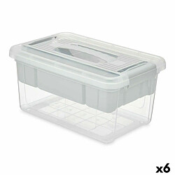 Kipit Boîte Multiusage Gris Transparent Plastique 5 L 29,5 x 14,5 x 19,2 cm (6 Unités)