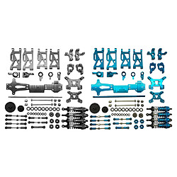 2 Set WLtoys 144001 Kit Métallique De Mise à Niveau De Voiture RC Bras Arbre D'entraînement Bleu + Gris