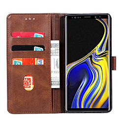 Acheter Wewoo Housse Coque Pour Galaxy Note 9 GUSSIM Business Style Étui en cuir à rabat horizontal avec support et fentes cartes et portefeuille marron