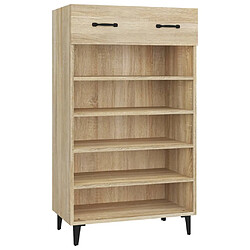 vidaXL Armoire à chaussures Chêne sonoma 60x35x105cm Bois d'ingénierie