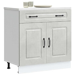 vidaXL Armoire de cuisine Kalmar gris béton bois d'ingénierie