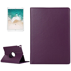 Wewoo Coque Violet pour iPad Pro 10.5 pouces Litchi Texture 360 degrés Spin Multi-fonction Horizontal Flip en cuir Housse de protection avec support