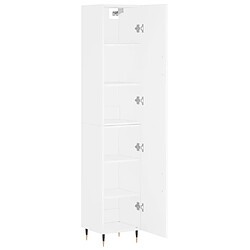 Avis vidaXL Buffet haut Blanc 34,5x34x180 cm Bois d'ingénierie