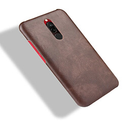 Acheter Wewoo Coque Rigide Pour Xiaomi Redmi 8 antichoc Litchi PC + Etui en PU Marron