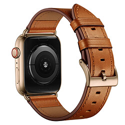 Avizar Bracelet pour Apple Watch 41mm / 40mm / 38 mm Cuir véritable Camel