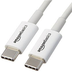 Basics USB 2.0 Type C to Type C Cable - 6 feet 1.8 Meters - White