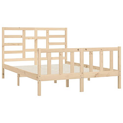 Avis vidaXL Cadre de lit sans matelas 120x200 cm bois de pin massif